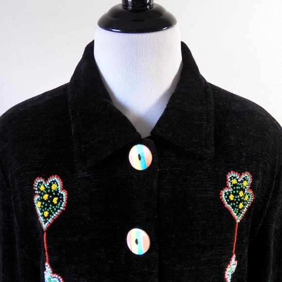 Allure Boutique Beaded Long Sleeve Jacket, Large - Picture 3 of 10